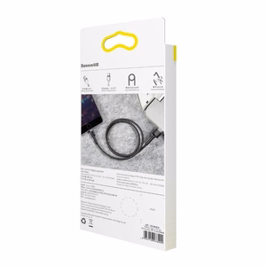 USB-kaapeli Baseus Cafule USB-A - Lightning 1,5A 2,0m harmaa-musta CALKLF-CG1
