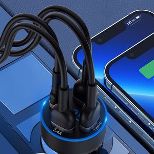 Wozinsky WDCCB auton Laturi näytöllä 50W 2xUSB-C / 2xUSB-A - musta
