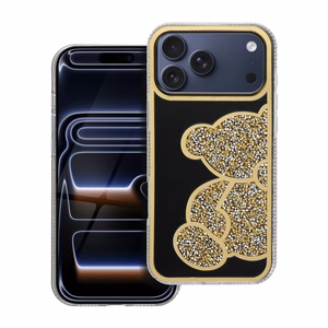 Suojakuori iPhone 17 PRO MAX:lle Teddy Bear kultainen