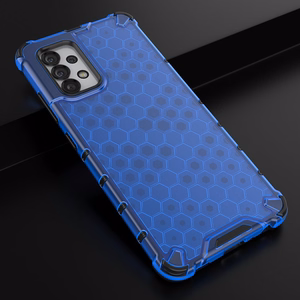 Honeycomb tapauksessa panssaroitu suojus geelirunko Samsung Galaxy A03s (166.5) sininen