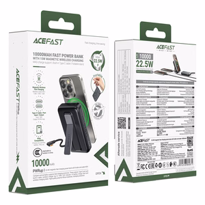 Varavirtalähde Acefast M24-10000 22.5W magneettinen langaton 10000mAh musta