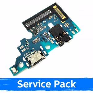 Latauspistoke yhteensopiva Samsung A515 2020 A51 joustavalla kaapelilla / Plata (Service Pack)