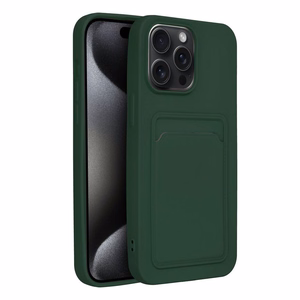 Suojakuori iPhone 15 PRO MAX:lle Card Case vihreä