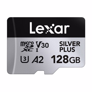 Lexar High-Performance Silver Plus microSDXC -muistikortti 128 Gt + sovitin