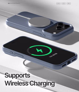 Mercury Pure MagSafe Silicon Suojakuori Apple iPhone 17 Pro Max laventelin harmaa