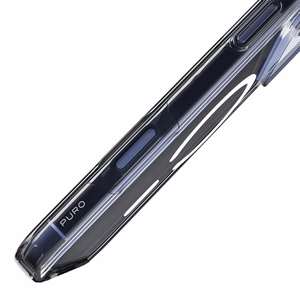 Puro Impact Clear D3O TPU+PC suojakuori MagSafe-yhteensopiva iPhone 17 Pro:lle - läpinäkyvä