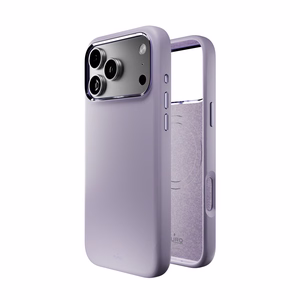 Puro Icon Mag Pro nestesilikoninen Suojakuori iPhone 17 Pro Max:lle, MagSafe -yhteensopiva, kamerasuojauksella ja alumiinipainikkeilla - vaaleanpunainen