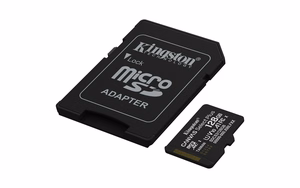 Kingston memory card 128GB microSDXC Canvas Select Plus Gen3 150MB/s A1 Card + Adapter
