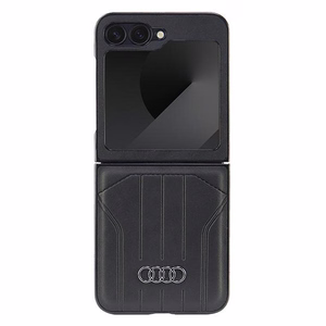 Audi Synthetic Leather MagSafe Suojakuori Samsung Galaxy Z Flip 6:lle - musta