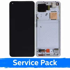 LCD-näyttö yhteensopiva Xiaomi Mi 11 Ultra kehyksellä / Ceramic White / (Service Pack)