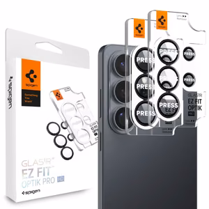 Spigen Glas.Tr Ez Fit Optik Pro HD kameransuoja 2-pack Samsung Galaxy S26 Ultra:lle - musta