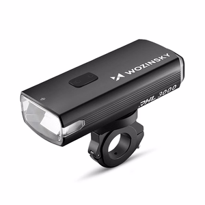 Wozinsky polkupyörän etuvalo USB-C-kaapelilla, 3000 lm – musta