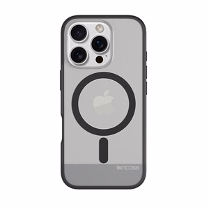 Incase Slim Case -suojakuori MagSafe-tuella iPhone 16 Pro -puhelimelle, läpikuultava musta