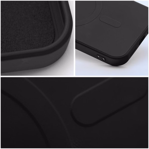 Silikoninen Mag Cover-suojakuori mallille iPhone 17 Pro / 18 Pro, MagSafe-yhteensopiva kameransuojauksella – musta