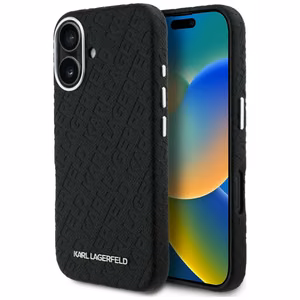 Karl Lagerfeld FW Stamped Karl MagSafe Suojakuori iPhone 16 - musta