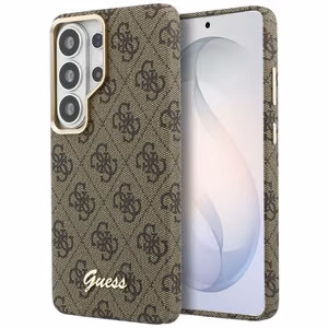 Guess suojakuori 4G Script MagSafe Samsung Galaxy S26 Ultra:lle ruskea