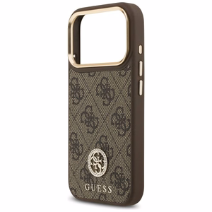GUESS Suojakuori IPHONE 17 Pro MagSafe GUHMP17LP4GRMDEW (PU W/ 4G Strass Logo) ruskea