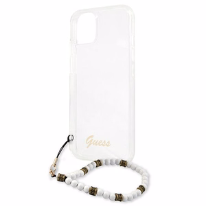 Guess GUHCP13MKPSWH iPhone 13 6.1" Transparent hardcase White Pearl
