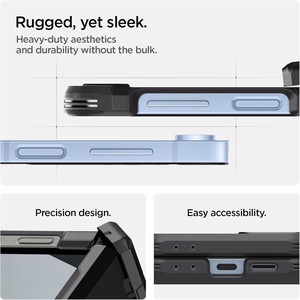Spigen Tough Armor Pro Mag MagSafe Suojakuori Samsung Galaxy Z Flip 6 / 7 FE:lle - Musta