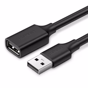 Musta Ugreen USB-A–USB-A-jatkokaapeli, 1,5 m (10315)
