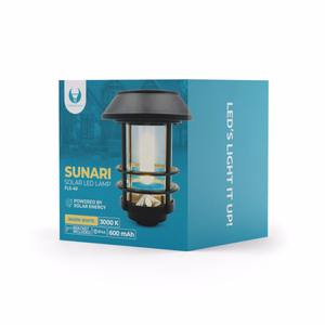 Forever Light Aurinkoenergia LED-lamppu lyhty SUNARI FLS-40 musta