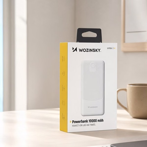 Wozinsky Wpower WPBBK-3 10000 mAh 10W varavirtalähde, 2x USB-A 2A, valkoinen