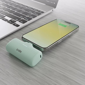 SBS EcoPower 5000 mAh 10W tehopankki sisäänrakennetulla USB-C-portilla - vihreä