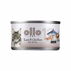 Ollo Cat No. 12 – kissan märkäruoka, tonnikalaa, kanaa ja katkarapuja hyytelössä, 70 g