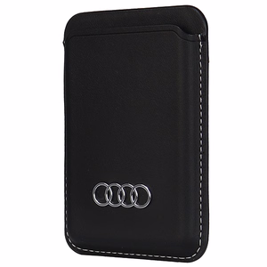 Audi Tekonahkainen magneettinen lompakko yhteensopiva MagSafen kanssa - musta