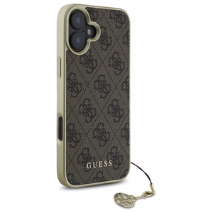 Guess 4G Charms Collection suojakuori iPhone 16 Plus:lle - ruskea