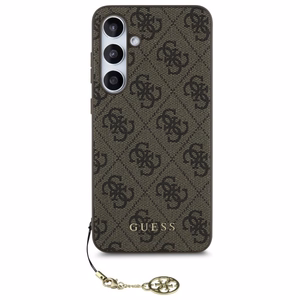 Guess GUHCS24FEGF4GBR S24 FE S721 ruskea kovakotelo 4G Charms Collection