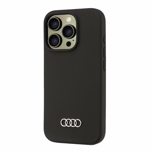 Audi Silicone kotelo iPhone 16 Pro 6.3" musta/musta kova kotelo AU-LSRIP16P-Q3/D1-BK