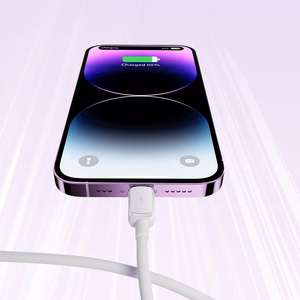 Joyroom Multi-Color Series A14 Lightning / USB-A 2.4A 1.2m Kaapeli - valkoinen