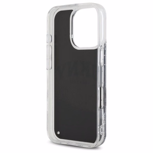 DKNY DKHCP16LLBNAEK iPhone 16 Pro 6.3 musta/musta Kovakuori Liquid Glitter Arch Logo