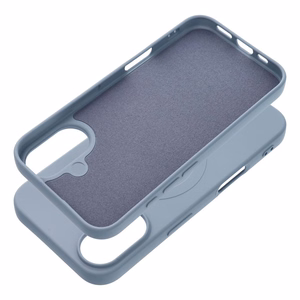 Silikoninen Mag Cover iPhone 17:lle MagSafe-yhteensopiva (iso reikä) vaaleansininen