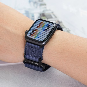 Hihna Apple Watch:lle Forcell F-Design FA05 nylon tarra 42 / 44 / 45 / 49 mm sininen