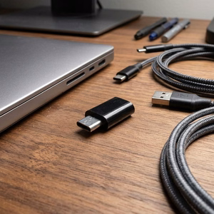 Adapteri Type C - Micro USB Blue Star - musta