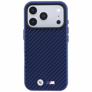 BMW M Carbon Metal Logo MagSafe suojakuori mallille iPhone 17 Pro / 18 Pro – tummansininen