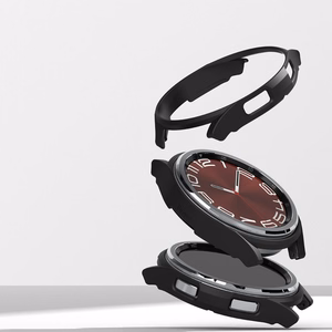 Ringke Slim 2-pack Suojakuori Samsung Galaxy Watch 6 Classic 43mm:lle - Musta ja Läpinäkyvä
