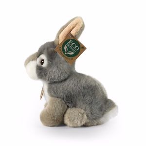 Rappa ympäristöystävällinen realistinen istuva harmaa kanipehmolelu, 16 cm