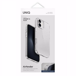 Uniq Air Fender kotelo iPhone 16 Plus - kirkas