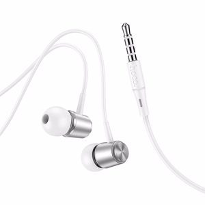 Hoco M108 langalliset nappikuulokkeet Jack 3,5mm - hopeinen