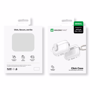 AmazingThing Minimal silikonikotelo AirPods Pro 2 - läpinäkyvä
