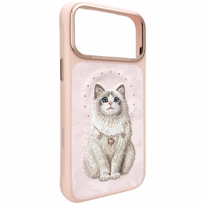 Nimmy Lucky Fashion Cat MagSafe Suojakuori iPhone 17 Pro - Vaaleanpunainen