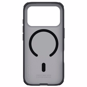 Nillkin Super Frosted Shield Pro MagSafe-yhteensopiva suojakuori iPhone 17 Pro:lle - läpinäkyvä musta