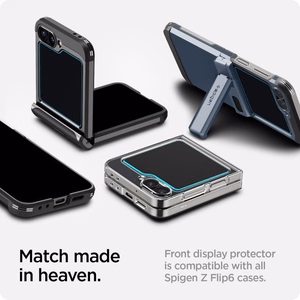 Spigen Karkaistu lasi Glas.tR EZ Fit 2 kpl Galaxy Z Flip 6 - läpinäkyvä