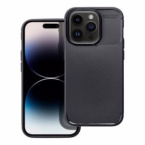 Carbon Premium -suojakuori iPhone 14 Pro, musta