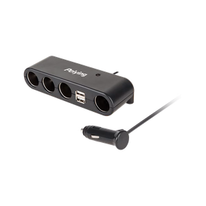 4-osainen auton tupakansytytinjakaja kaapelilla ja USB:llä
