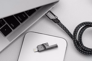Kaapeli 4in1 USB C / USB A - USB C / Lightning Forcell F-Energy QC PD 3A 60W 1 m C241 kromi