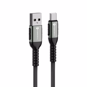 Kaapeli FORCELL F-ENERGY C256 USB A - Type-C QC4.0 3A 66W Cafule 0,5 m musta